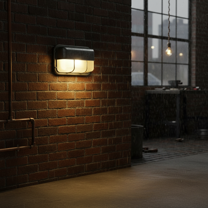 Buitenwandlamp Nautisch Industrieel met Aluminium Behuizing en Opaal Glasdiffuser