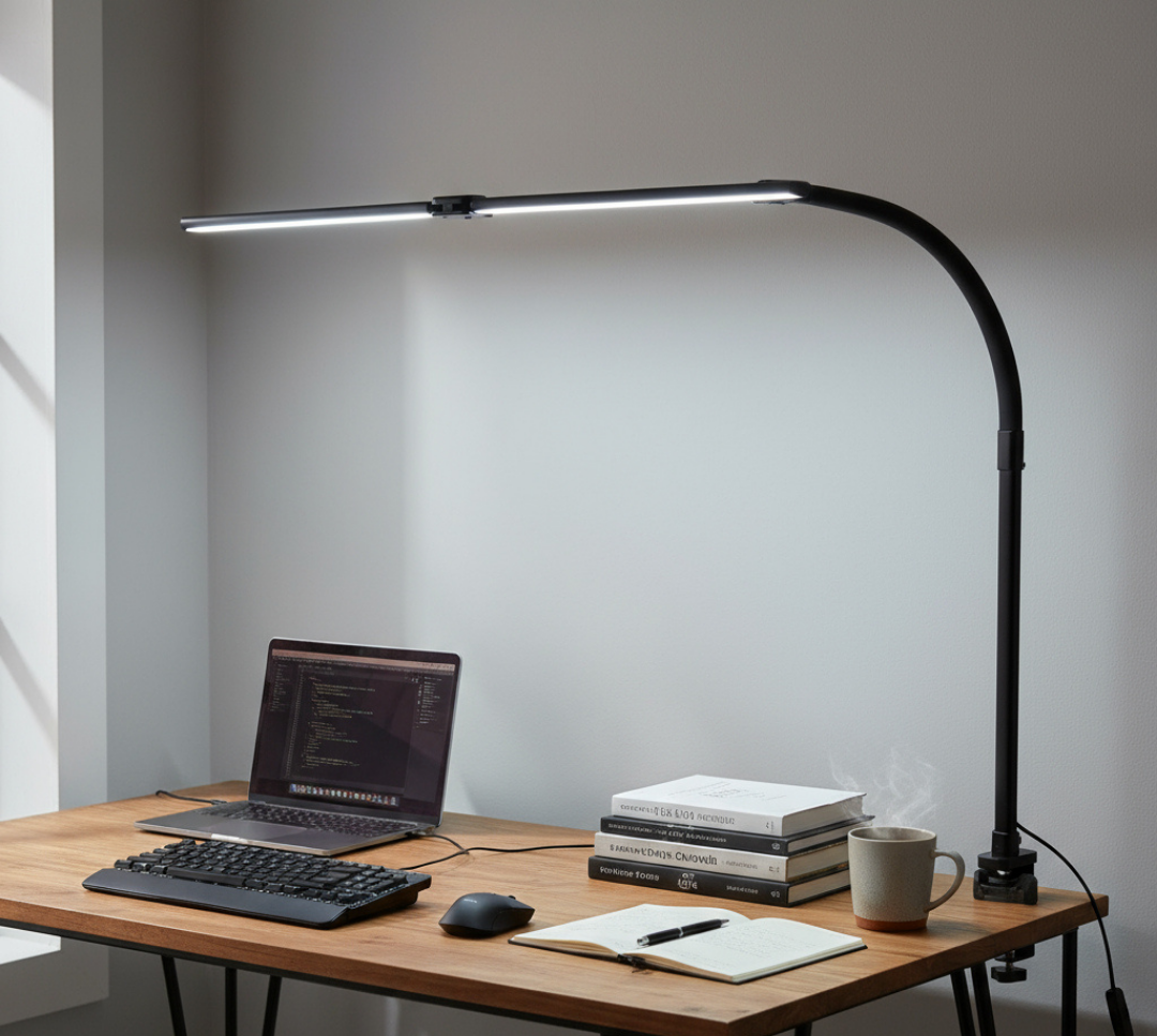 Bureaulamp Minimalistisch LED met Flexibele Arm en Tafelklem Dimbaar