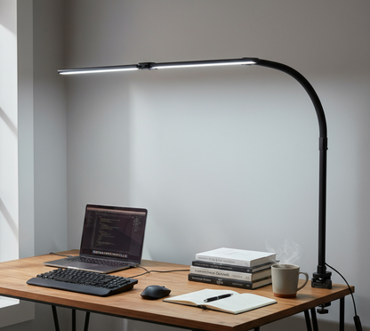 Bureaulamp Minimalistisch LED met Flexibele Arm en Tafelklem Dimbaar