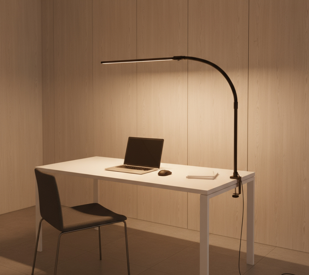 Bureaulamp Minimalistisch LED met Flexibele Arm en Tafelklem Dimbaar