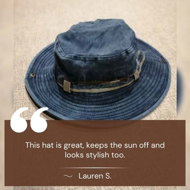 Dames Bucket Hat met Brede Rand en Verstelbare Kinband