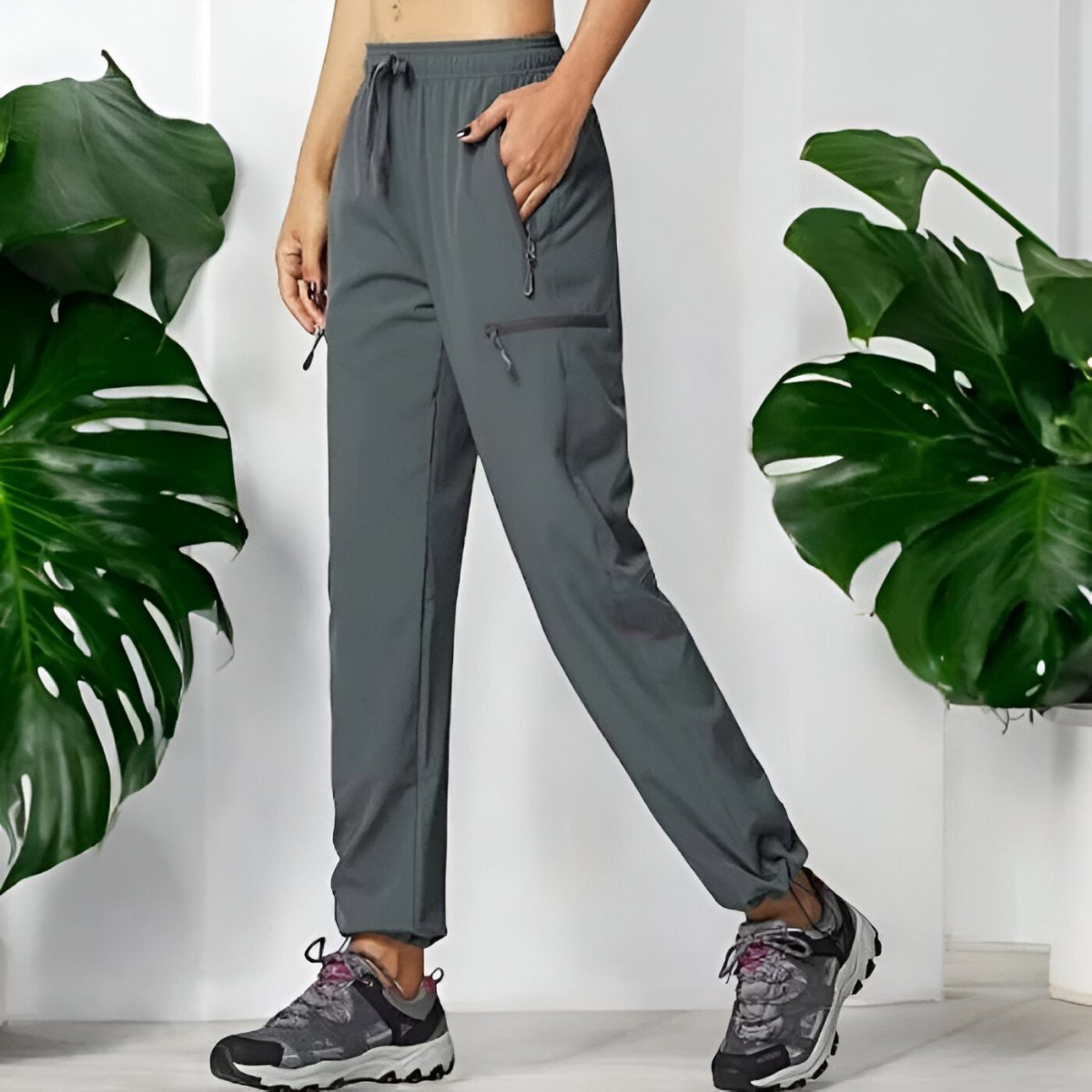 Dames Outdoor Broek met Elastische Taille en Rits Zakken