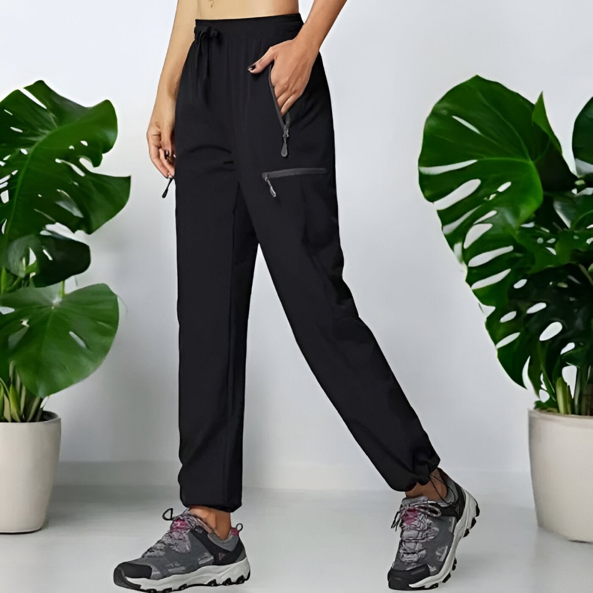 Dames Outdoor Broek met Elastische Taille en Rits Zakken