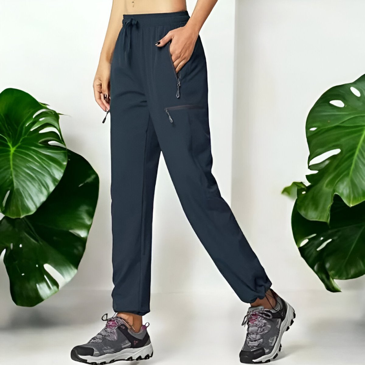 Dames Outdoor Broek met Elastische Taille en Rits Zakken