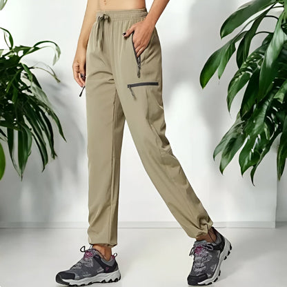 Dames Outdoor Broek met Elastische Taille en Rits Zakken