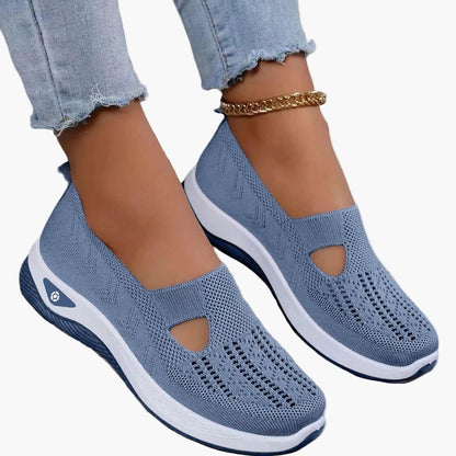 Dames Slip-On Sneakers met Uitsparing en Plateauzool