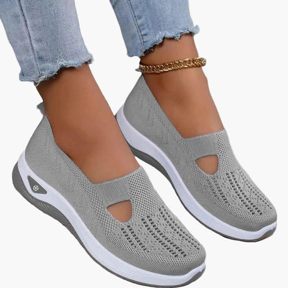 Dames Slip-On Sneakers met Uitsparing en Plateauzool