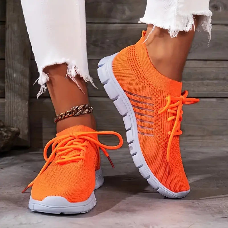Dames Sneakers met Vetersluiting en Gestructureerd Bovenwerk