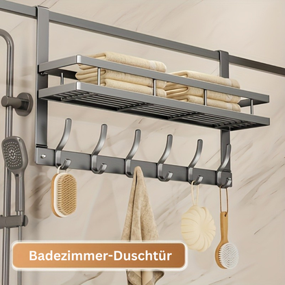 Deurrek met Plank en Haken voor Jassen, Tassen en Accessoires