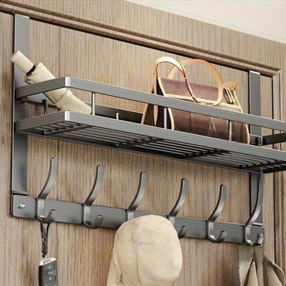 Deurrek met Plank en Haken voor Jassen, Tassen en Accessoires