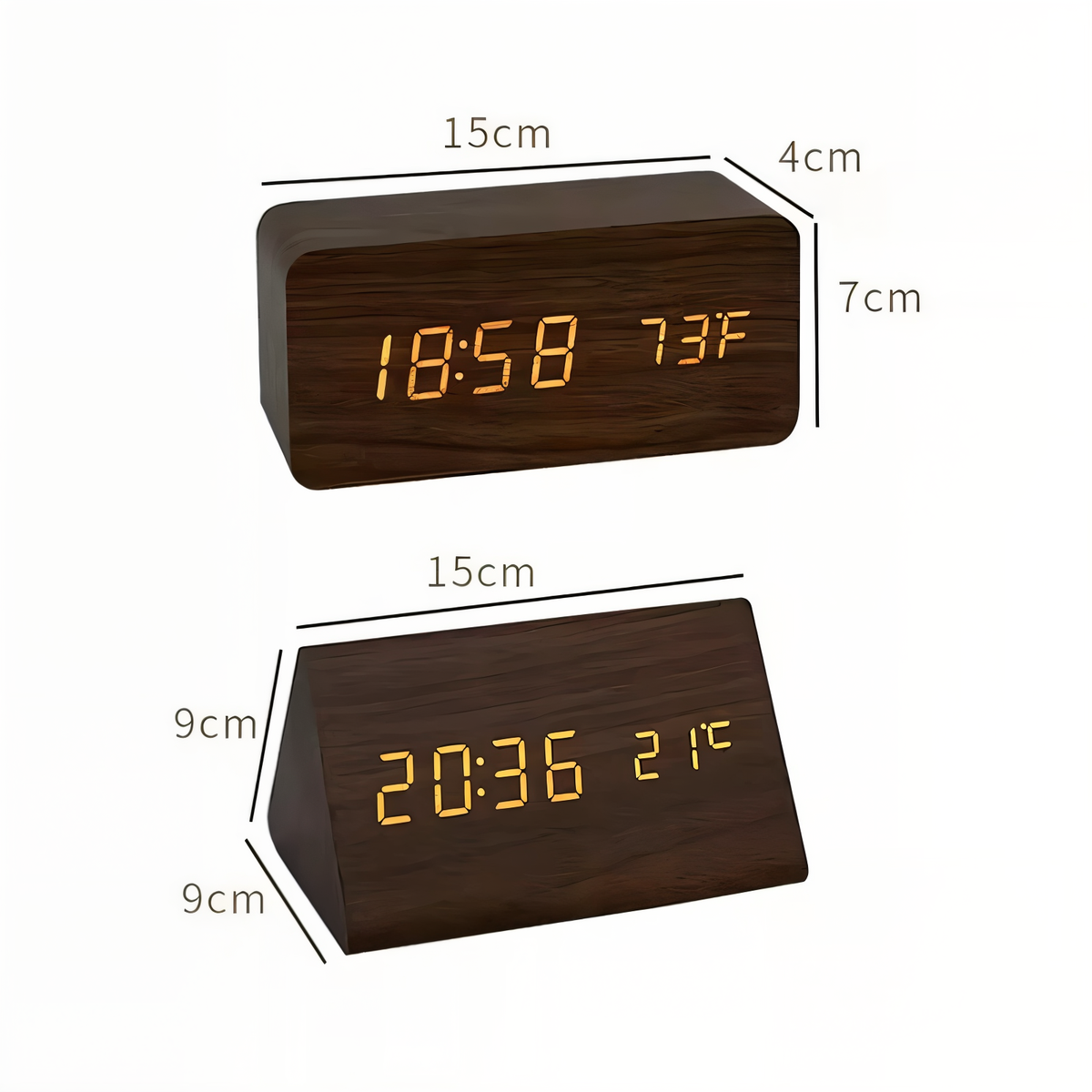 Digitale LED Wekker met Temperatuurweergave en Stembesturing