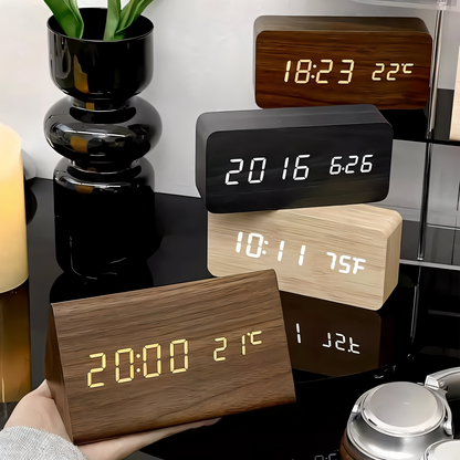Digitale LED Wekker met Temperatuurweergave en Stembesturing