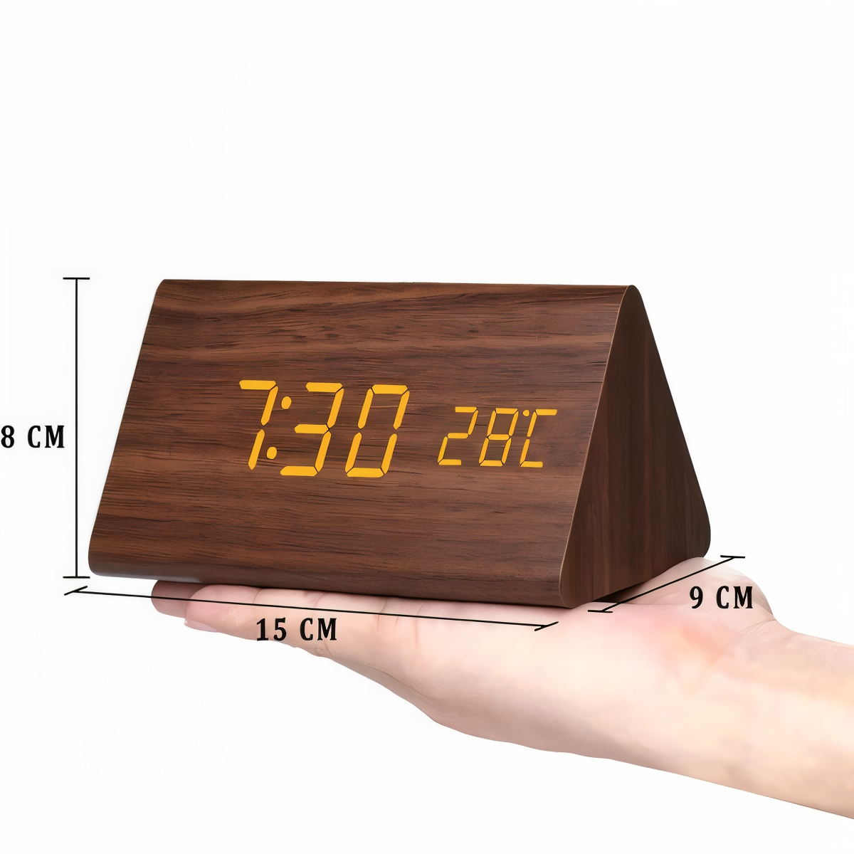Digitale LED Wekker met Temperatuurweergave en Stembesturing