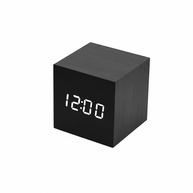 Digitale Wekker Kubus met LED Display voor Tijd Temperatuur en Datum