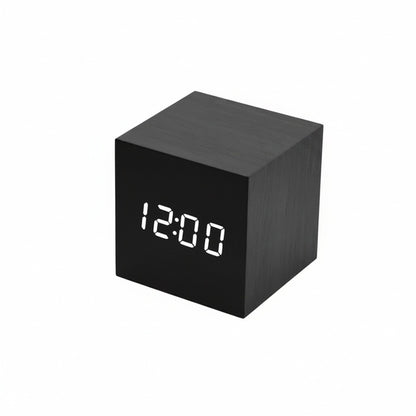 Digitale Wekker Kubus met LED Display voor Tijd Temperatuur en Datum