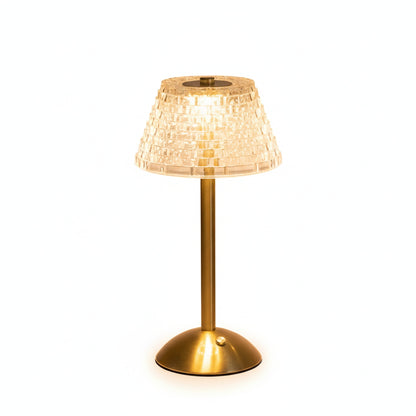 Draadloze Tafellamp Retro met Kristallen Kap en Touch Bediening