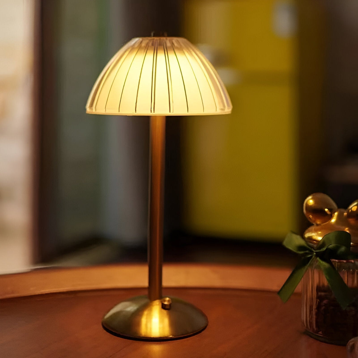 Draadloze Tafellamp Retro met Kristallen Kap en Touch Bediening