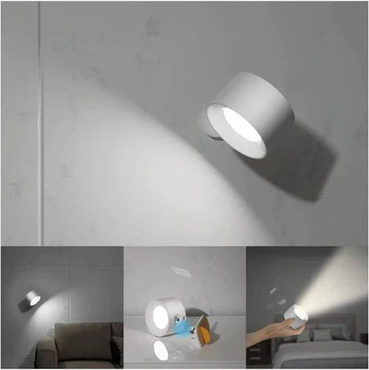 Draadloze Wandlamp Dimbaar met 360° Rotatie en Magnetische Bevestiging