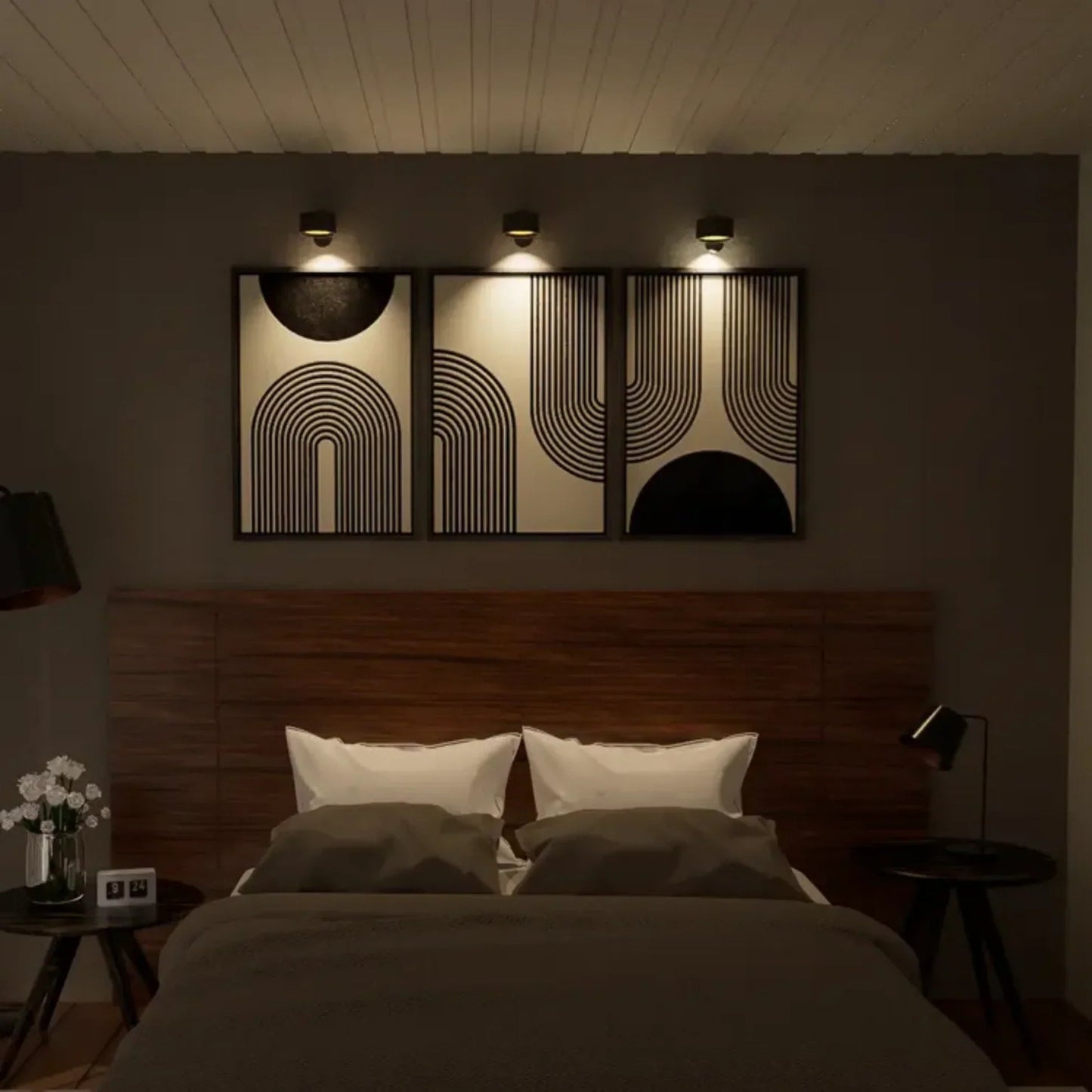 Draadloze Wandlamp Dimbaar met 360° Rotatie en Magnetische Bevestiging