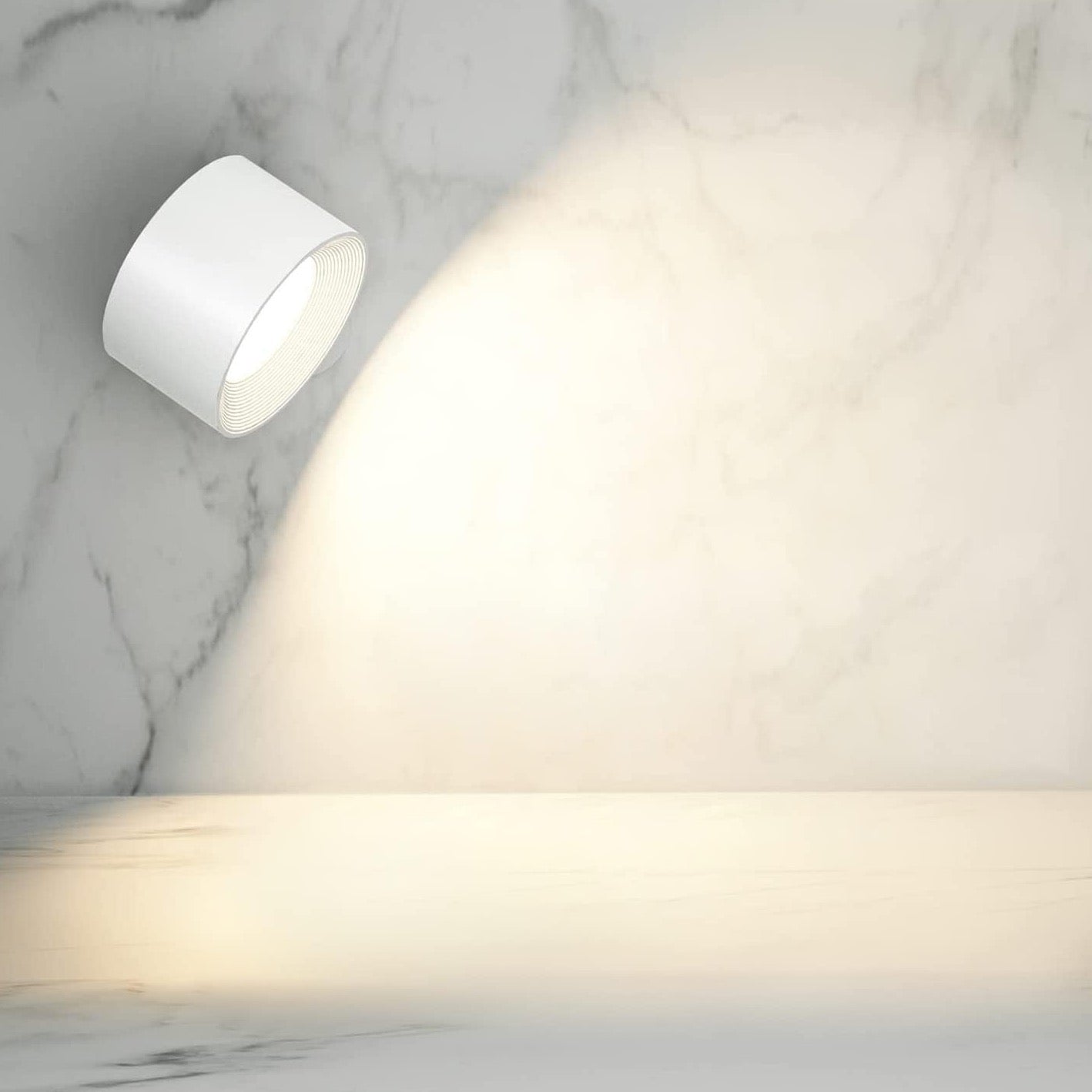 Draadloze Wandlamp Dimbaar met 360° Rotatie en Magnetische Bevestiging