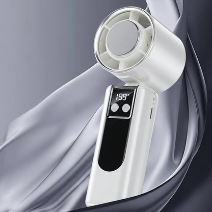 Draagbare Handventilator met Koelfunctie en LED Display tot 199 Snelheden