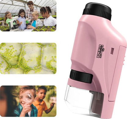 Draagbare Kindermicroscoop 60x-120x Vergroting met LED Verlichting