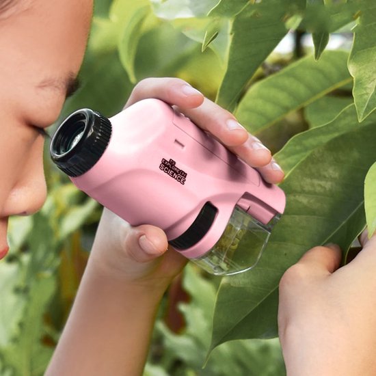 Draagbare Kindermicroscoop 60x-120x Vergroting met LED Verlichting