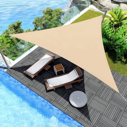 Driehoekig Schaduwdoek Tuin Terras met Verstevigde D-ringen en Montageset