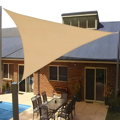 Driehoekig Schaduwdoek Tuin Terras met Verstevigde D-ringen en Montageset