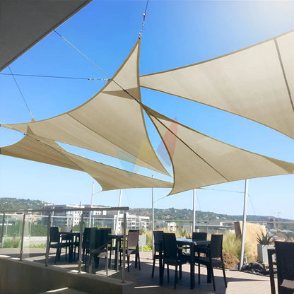 Driehoekig Schaduwdoek Tuin Terras met Verstevigde D-ringen en Montageset ##POS:6##