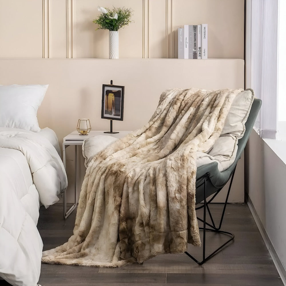 Dubbelzijdige Fleece Plaid met Batikpatroon voor Bank en Bed