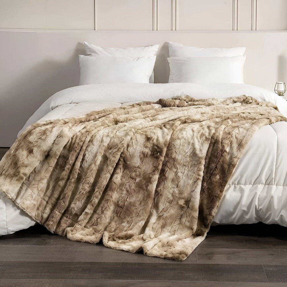 Dubbelzijdige Fleece Plaid met Batikpatroon voor Bank en Bed