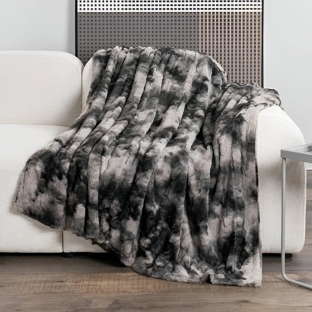 Dubbelzijdige Fleece Plaid met Batikpatroon voor Bank en Bed