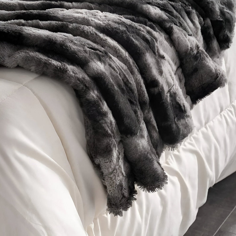 Dubbelzijdige Fleece Plaid met Batikpatroon voor Bank en Bed