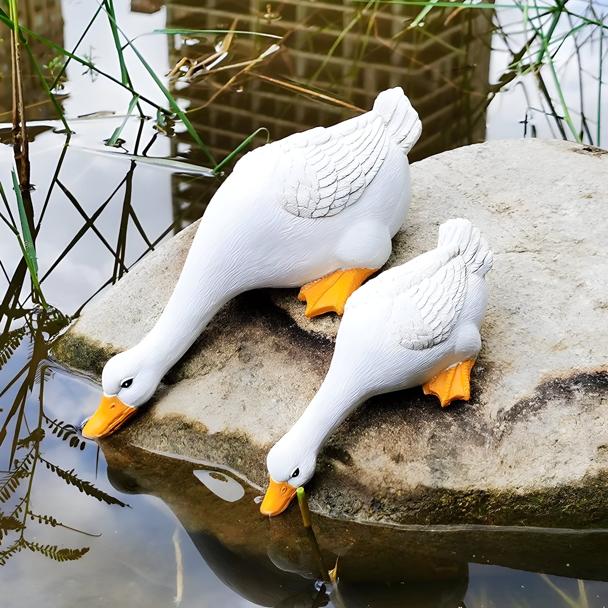 Eend Gans Tuinbeeld Decoratie Figuur voor Tuin en Vijver