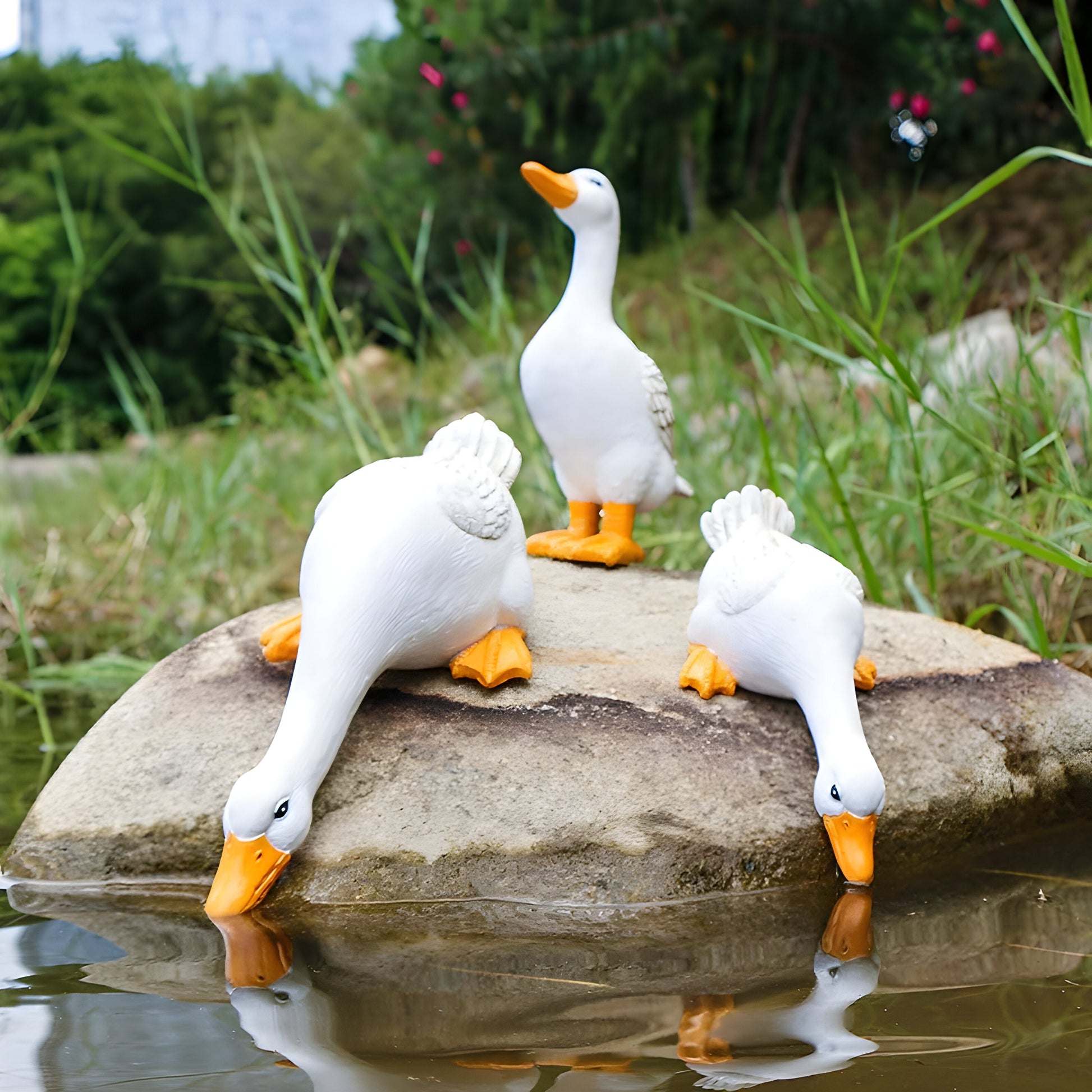 Eend Gans Tuinbeeld Decoratie Figuur voor Tuin en Vijver
