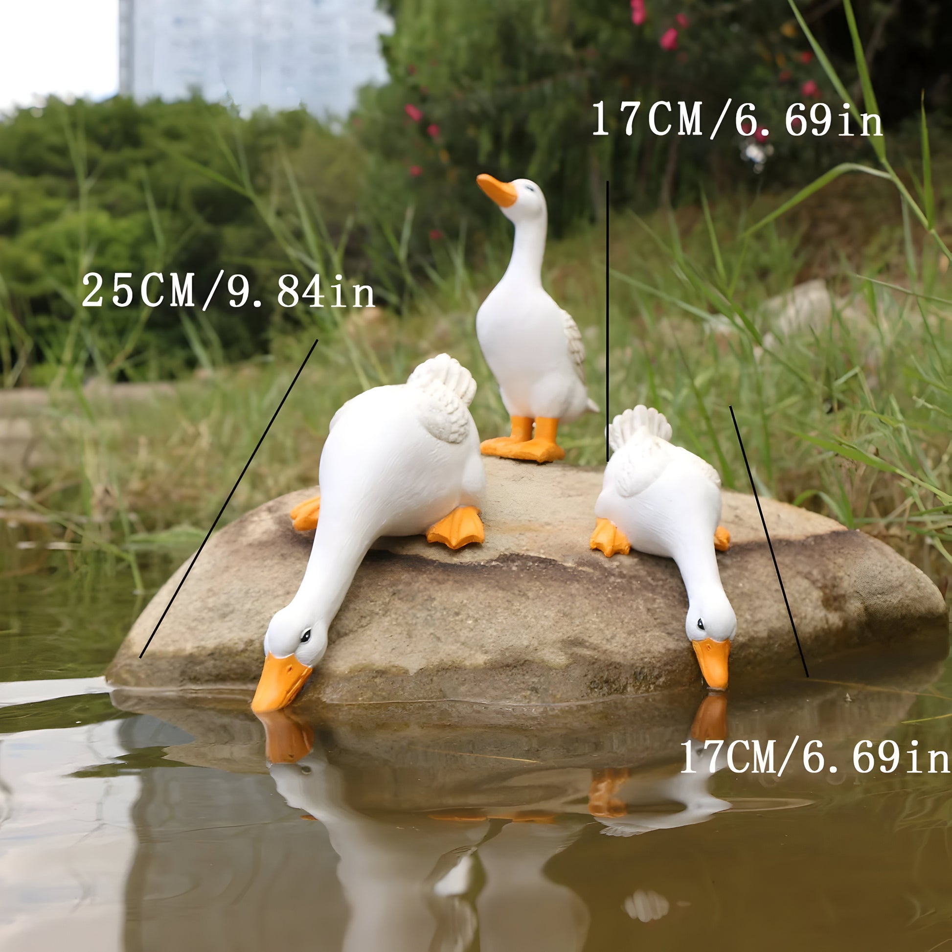 Eend Gans Tuinbeeld Decoratie Figuur voor Tuin en Vijver