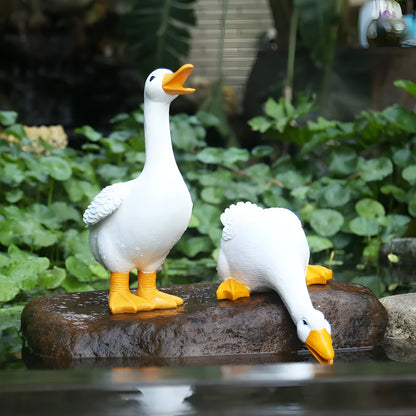 Eend Gans Tuinbeeld Decoratie Figuur voor Tuin en Vijver