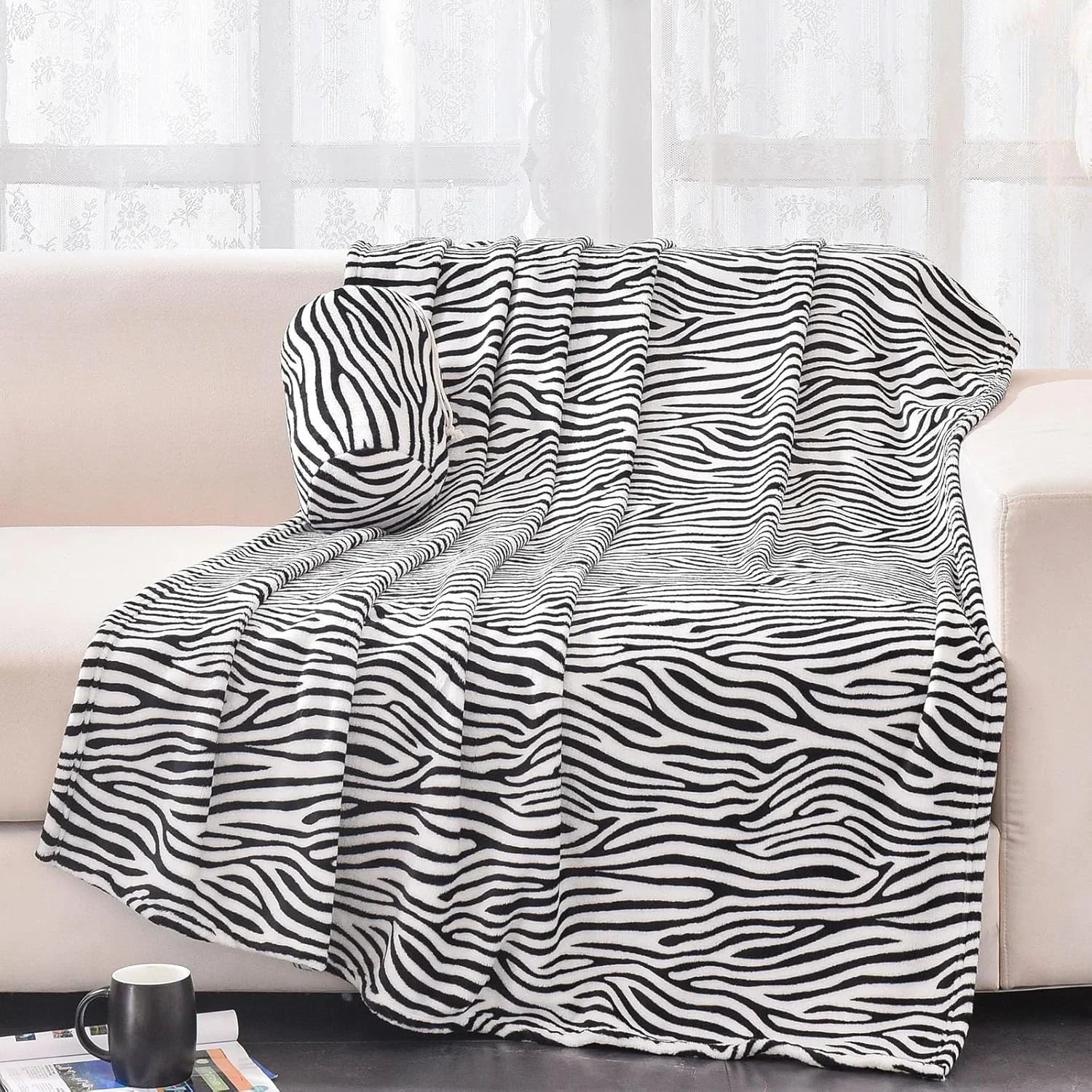 Fleece Plaid met Dierenprint voor Bank en Bed