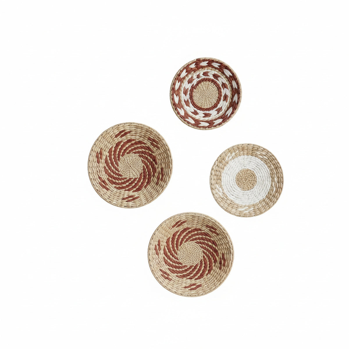 Gevlochten Wandmand Bohemian met Spiraalpatroon en Ophangkoord