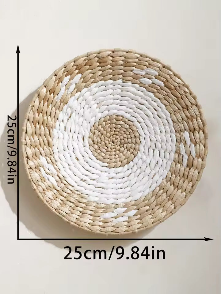 Gevlochten Wandmand Bohemian met Spiraalpatroon en Ophangkoord