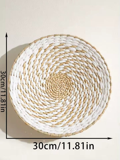 Gevlochten Wandmand Bohemian met Spiraalpatroon en Ophangkoord
