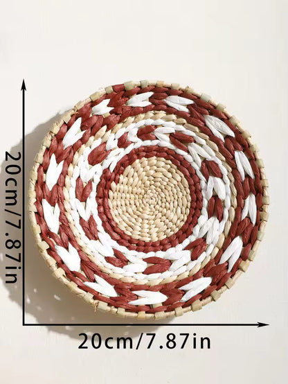 Gevlochten Wandmand Bohemian met Spiraalpatroon en Ophangkoord