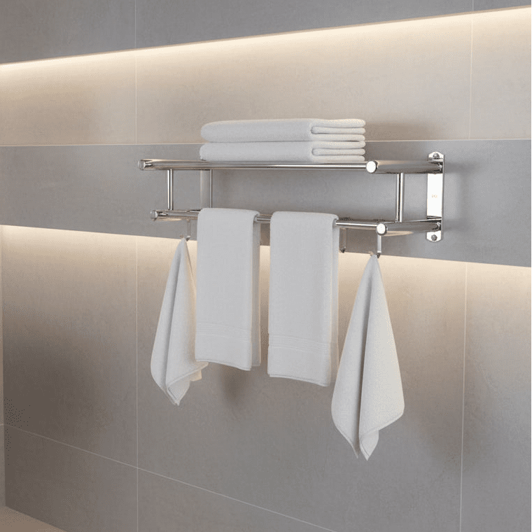 Handdoekrek Badkamer Wandmontage met Plank en Haken