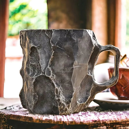 Handgemaakte Kristal Mineraal Mok Geisoleerd en Magnetronbestendig 350-450 ml