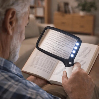 Handloep met LED Verlichting en Opvouwbare Handgreep voor Lezen en Hobby