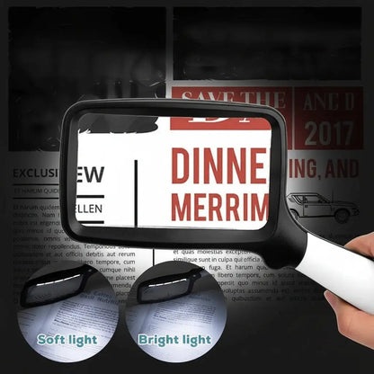 Handloep met LED Verlichting en Opvouwbare Handgreep voor Lezen en Hobby
