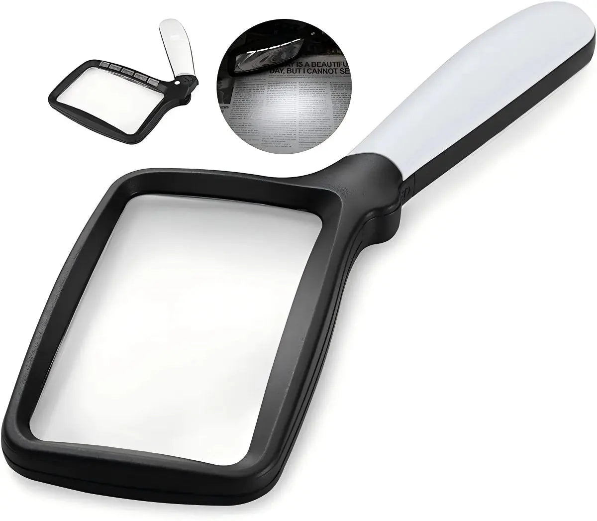Handloep met LED Verlichting en Opvouwbare Handgreep voor Lezen en Hobby
