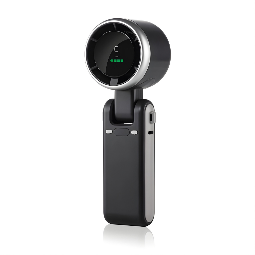Handventilator Opvouwbaar met Digitaal Display en 3-in-1 Gebruik