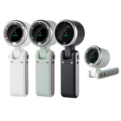 Handventilator Opvouwbaar met Digitaal Display en 3-in-1 Gebruik